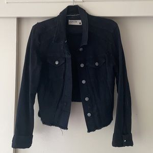 Nasty Gal black denim cropped jacket